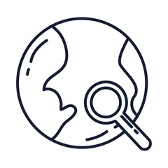 Isolated world sphere line vector design