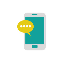 Isolated smartphone icon flat vector design