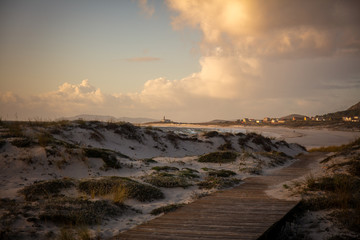 Lariño beach sunset
