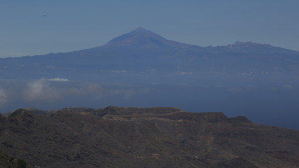 Naklejka premium Teide desde el Mirador del Roque de Agando, La Gomera, Santa Cruz de Tenerife, Islas Canarias, España