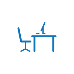 Work desk icon for web and mobile