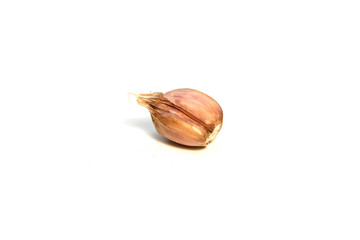 Garlic on a white background