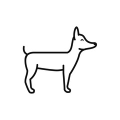 Isolated dog icon line vector design