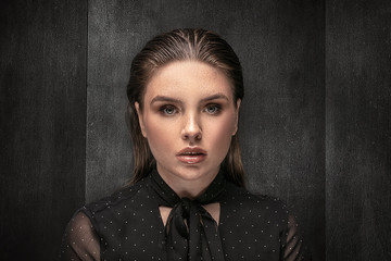 Portrait of gorgeous elegant woman.