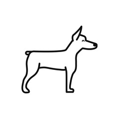 Isolated dog icon line vector design