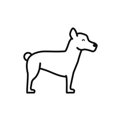 Obraz na płótnie Canvas Isolated dog icon line vector design