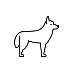 Isolated dog icon line vector design