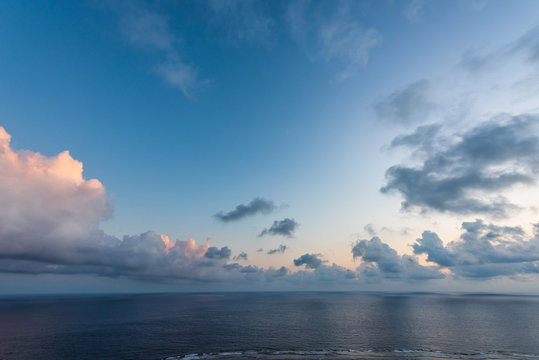 早朝の宮古島 The sky at daybreak in Miyakojima Island, Okinawa. © kurosuke