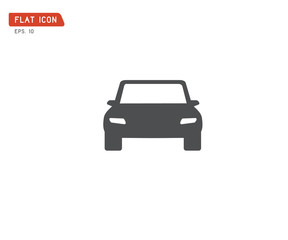 Car icon, Flat logo Vector illustration