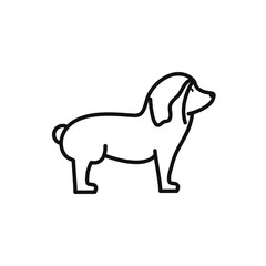 Isolated dog icon line vector design
