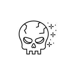 Notebook, video, human icon. Simple line, outline vector of horror icons for ui and ux, website or mobile application