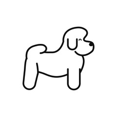 Isolated dog icon line vector design