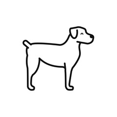 Isolated dog icon line vector design