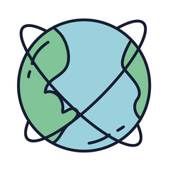 Isolated world sphere fill vector design
