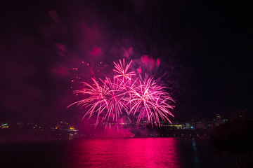 Fireworks against a dark sky