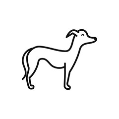 Isolated dog icon line vector design