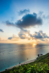 早朝の宮古島　The sky at daybreak in Miyakojima Island, Okinawa.