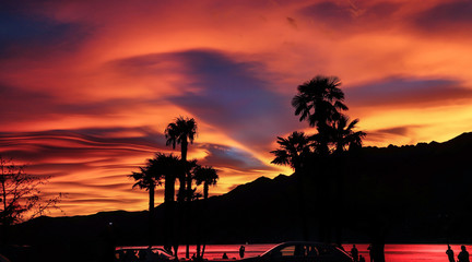 Sunset, beach and silhouettes...