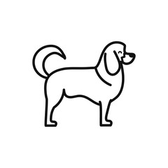 Isolated dog icon line vector design