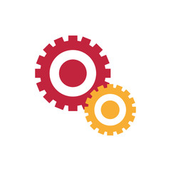 Isolated gear icon flat vector design