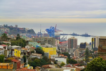 Obraz premium Valparaíso in Chile at the Pacific coast