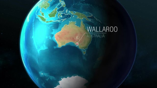 Australia - Wallaroo - Zooming from space to earth