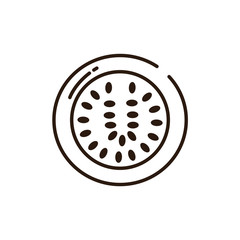 Isolated passion fruit icon line vector design