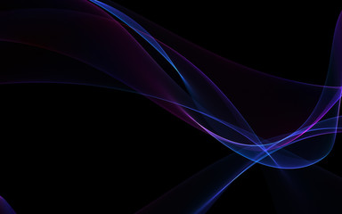Obraz premium Dark abstract background with a glowing abstract waves