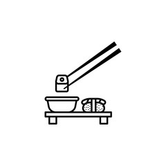 Sushi, salmon, fish, soy, sauce, maki, roll icon. Simple line, outline vector of japanese food icons for ui and ux, website or mobile application