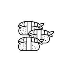 Sushi, fish, maki icon. Simple line, outline vector of japanese food icons for ui and ux, website or mobile application