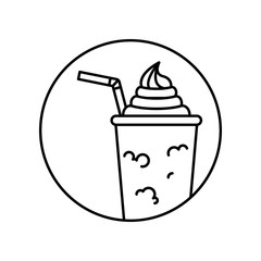 Cocktail, straw icon. Simple line, outline vector of take away icons for ui and ux, website or mobile application