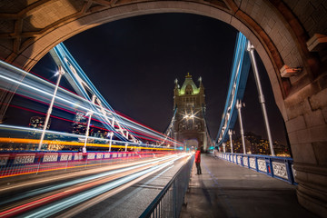 bridge in london at night