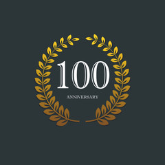 100 Year Anniversary Vector Template Design Illustration