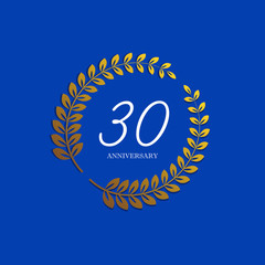 Fototapeta premium 30 Year Anniversary Vector Template Design Illustration