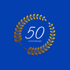 50 Year Anniversary Vector Template Design Illustration