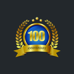 100 Year Anniversary Vector Template Design Illustration