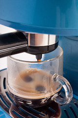 Coffee brews espresso, large.