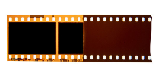 (35 mm.) film frame With vintage space on white background.