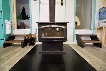 fireplace in living room