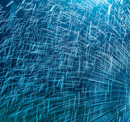 Background of blue water droplets scattered in lines Beautifully spread