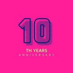 10 Year Anniversary Vector Template Design Illustration