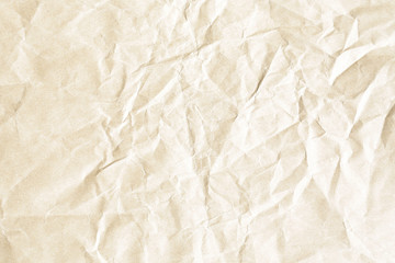 Soft brown crumpled winkle detail background paper texture