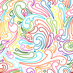 Abstract swirl seamless pattern for your design
