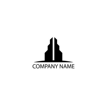 Twin Tower Logo. Building Logo