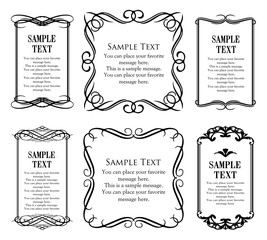 装飾デザイン　美しい額　フレームデザイン　テンプレート　アンティーク　ビンテージ　ラグジュアリー