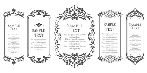 装飾デザイン　美しい額　フレームデザイン　テンプレート　アンティーク　ビンテージ　ラグジュアリー