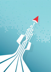 Paper airplane business concepts about executive leaders.