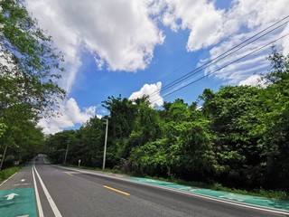 road and blue sky