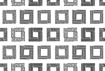 Abstract ethnic frames, seamless pattern for your design