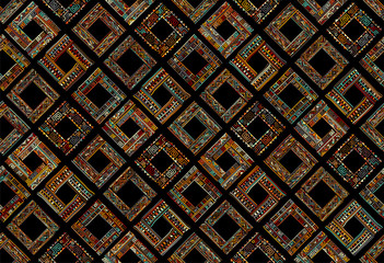Abstract ethnic frames, seamless pattern for your design